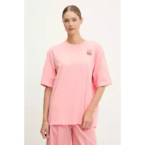 adidas Originals tricou din bumbac GFX Tee culoarea roz, KC0679 imagine