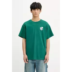 adidas Originals tricou din bumbac Florals Logo culoarea verde, cu imprimeu, KE6588 imagine