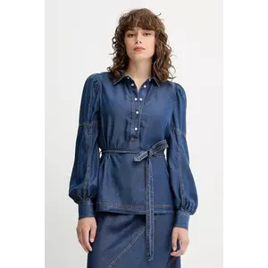 MUNTHE bluză PIKINE culoarea bleumarin, uni, 252101525207 imagine