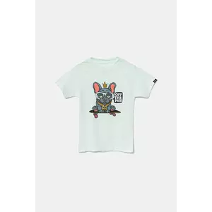 Vans tricou de bumbac pentru copii Pawtastic culoarea verde, cu imprimeu, VN000MMTRNE1 imagine