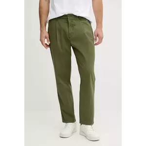 United Colors of Benetton pantaloni culoarea verde, drept, 462SUF04K imagine