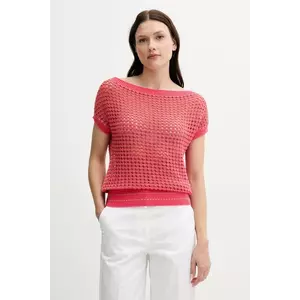 United Colors of Benetton pulover de bumbac culoarea roz, light, 1394E10DW imagine