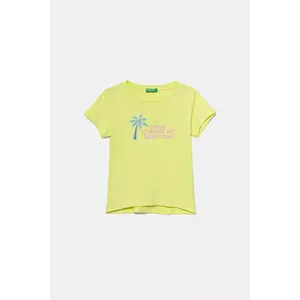 United Colors of Benetton tricou de bumbac pentru copii culoarea verde, 3I1XG10JB imagine