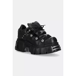 New Rock sneakers din piele culoarea negru, M.120N.C26 imagine