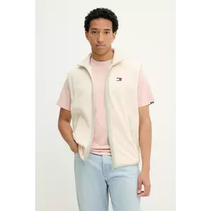 Tommy Jeans vestă culoarea bej, de tranzitie, DM0DM21908 imagine