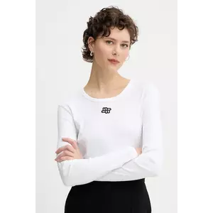 MUNTHE longsleeve din bumbac POTE culoarea alb, 252110225264 imagine