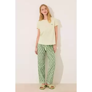 women'secret pijamale de bumbac culoarea verde, bumbac, 3599211 imagine