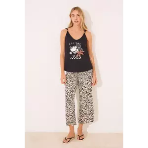 women'secret pijamale de bumbac MICKEY culoarea negru, bumbac, 3139914 imagine