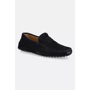 Hackett London mocasini din piele întoarsă DRIVER LOAFER culoarea bleumarin, HMS21485 imagine