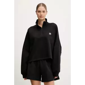 adidas Originals bluză culoarea negru, uni, IW0951 imagine