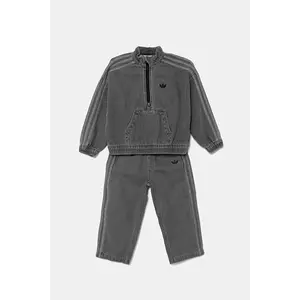 adidas Originals set de bumbac pentru copii culoarea gri, JY3546 imagine