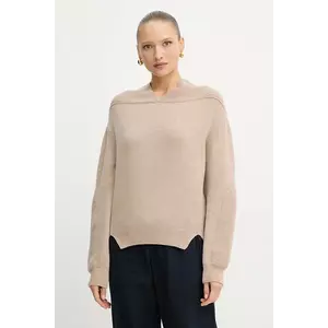 Victoria Beckham pulover de lână culoarea bej, 1325KJU006421A imagine