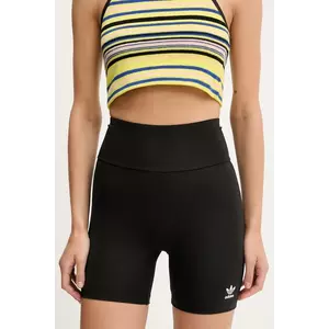 adidas Originals pantaloni scurți Essential culoarea negru, uni, high waist, JY0079 imagine