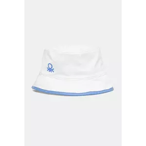 United Colors of Benetton pălărie reversibilă pentru copii culoarea alb, bumbac, 6YPLGA01G imagine