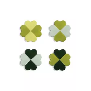 &k amsterdam set de pahare de sticlă Lucky Clover 4-pack culoarea verde imagine
