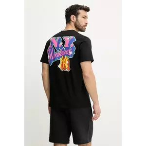 47 brand tricou din bumbac MLB New York Yankees culoarea negru, cu imprimeu, BB017TMMADL658109JK imagine