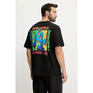 47 brand tricou din bumbac MLB LA Dodgers Sundale culoarea negru, cu imprimeu, BB012TMYZSR646066JK imagine