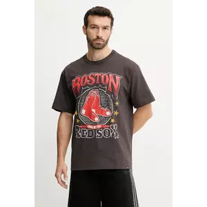 47 brand tricou din bumbac MLB Boston Red Sox culoarea gri, cu imprimeu, BB002TMKBRU643625C9 imagine
