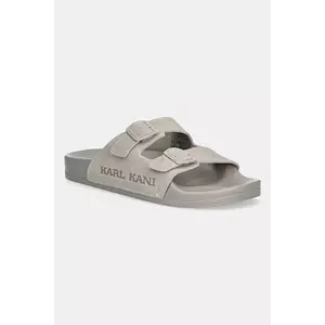 Karl Kani papuci din piele Kani Street Slide PRM culoarea bej, PD00006206 imagine