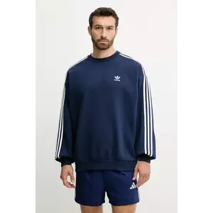 adidas Originals bluză Adicolor culoarea bleumarin, cu imprimeu, JP1063 imagine