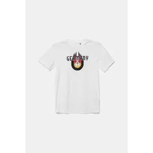 adidas Performance tricou de bumbac pentru copii GERMANY culoarea alb, cu imprimeu, JZ9006 imagine