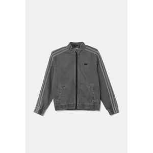 adidas Originals geacă de blugi pentru copii culoarea gri, JV7801 imagine