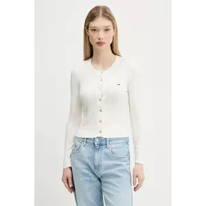 Tommy Jeans cardigan culoarea bej, light, DW0DW20966 imagine