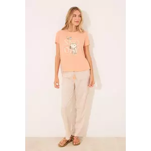 women'secret pijama SNOOPY culoarea portocaliu, 3139891 imagine