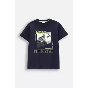 Coccodrillo tricou de bumbac pentru copii culoarea bleumarin, cu imprimeu, EVERYDAY BOY imagine