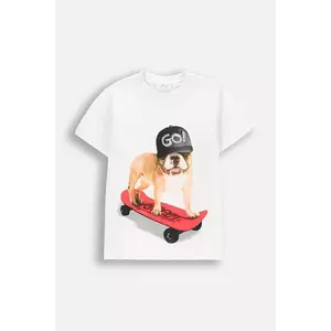 Coccodrillo tricou de bumbac pentru copii culoarea alb, cu imprimeu, EVERYDAY BOY imagine