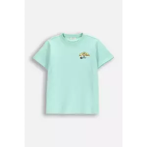 Coccodrillo tricou de bumbac pentru copii culoarea turcoaz, cu imprimeu, EVERYDAY BOY imagine