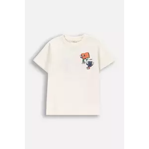 Coccodrillo tricou de bumbac pentru copii culoarea bej, cu imprimeu, EVERYDAY BOY imagine