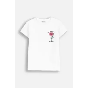 Coccodrillo tricou copii culoarea alb, EVERYDAY GIRL imagine