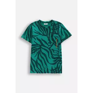 Coccodrillo tricou de bumbac pentru copii culoarea verde, cu imprimeu, TROPICAL STORY BOY JUNIOR imagine