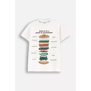 Coccodrillo tricou de bumbac pentru copii culoarea alb, cu imprimeu, EVERYDAY BOY imagine