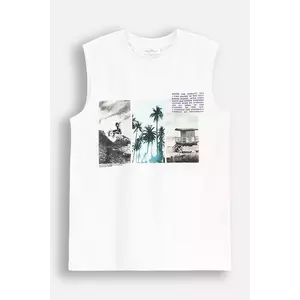 Coccodrillo tricou de bumbac pentru copii culoarea alb, cu imprimeu, EVERYDAY BOY imagine