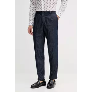 United Colors of Benetton pantaloni culoarea bleumarin, cu fason chinos, 40QFUF05J imagine