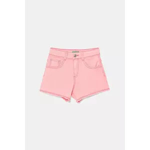 United Colors of Benetton pantaloni scurți copii culoarea roz, uni, 4O69C9040 imagine