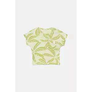 United Colors of Benetton tricou din bumbac pentru bebeluși culoarea verde, cu imprimeu, 3O7SA106E imagine