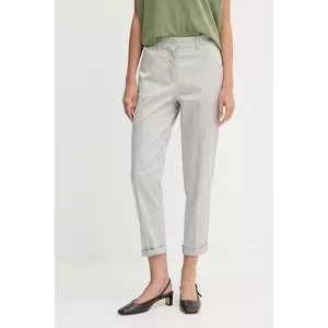 Sisley pantaloni culoarea negru, fason tigareta, high waist, 4ED4LF00R imagine