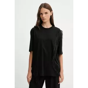 Sisley tricou din bumbac culoarea negru, 3F8NL107B imagine