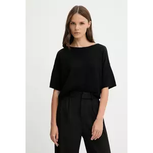 Sisley tricou din amestec de in culoarea negru, 105GM106H imagine