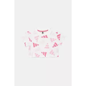 adidas tricou de bumbac pentru copii culoarea alb, JC7710 imagine
