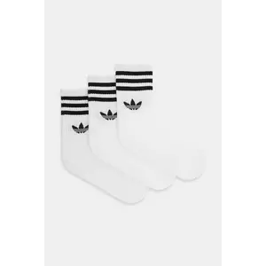 adidas Originals șosete 3-Stripes 3-pack culoarea alb, JZ4932 imagine