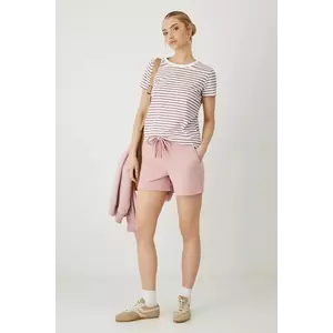 Medicine pantaloni scurți de trening culoarea roz, talie medie imagine