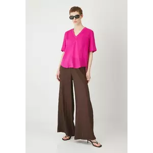 Medicine bluza din in culoarea violet, neted imagine