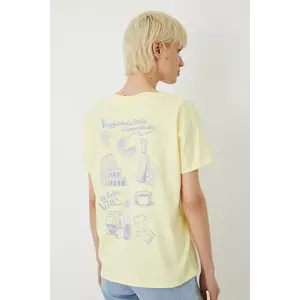 Medicine tricou din bumbac culoarea galben imagine