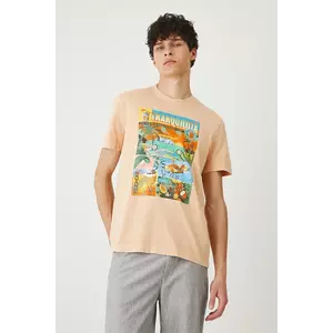 Medicine tricou din bumbac culoarea portocaliu, cu imprimeu imagine
