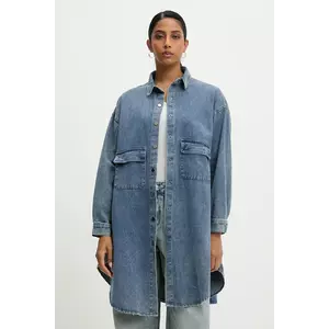 Answear Lab cămașă din denim cu guler clasic, relaxed imagine