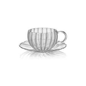 IVV ceașcă și farfurioara Sahara 240 ml 2-pack culoarea transparent imagine
